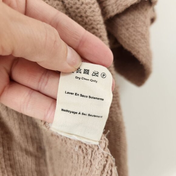 Ugg Linen Open Front Slouchy Cardigan Sweater Wrap Style Knit Slouchy Biege M/L - Picture 8 of 8